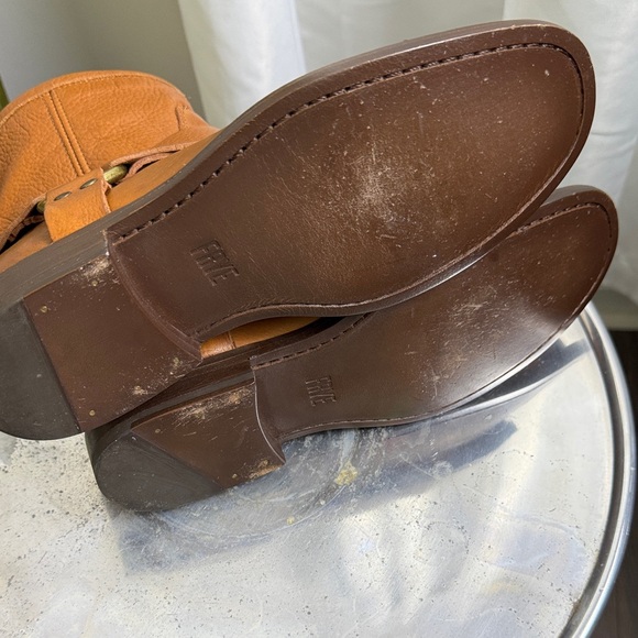 Frye Cognac Leather Ankle Booties - Picture 5 of 6